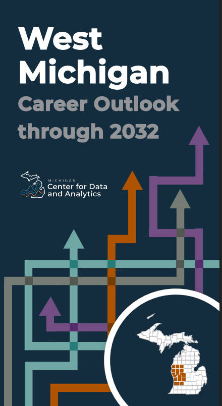 Cover image of West Michigan Career Outlook through 2032 brochure